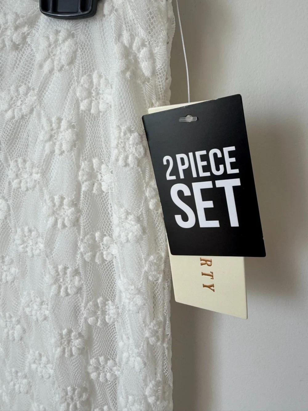 Thirty thirty White Lace halter top and Maxi Skirt two piece set